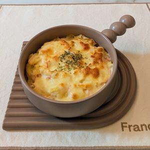 𝔂𝓾𝓶𝓲🍓の作ってみた!投稿(簡単お手軽♩キャベツとポテトとカニかまのグラタン)