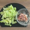 【豚こまとキャベツのとろたま炒め】半熟卵がたまらない!の工程1