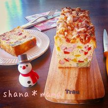 クリスマスカラーのダブルチーズケークサレ♪