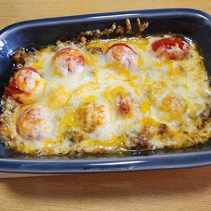 ナムディの作ってみた!投稿(サバ缶とトマトのマヨチーズ焼き【#乗せて焼くだけ】)