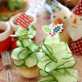ウィンナーのパイ焼きでクリスマスツリー