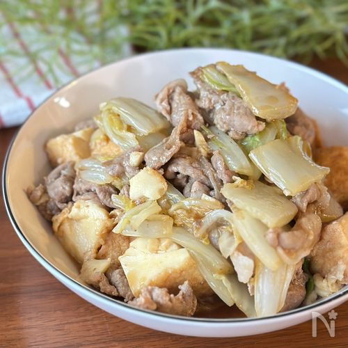 10分で完成「白菜と厚揚げのオイスター蒸し」