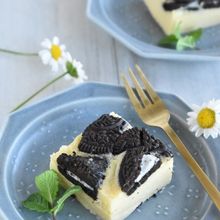【レンジで♪オレオチーズケーキ】オーブン不要！生クリーム不要