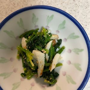 あんこの作ってみた!投稿(ほうれん草とちくわのナムル＼お酢が決めて／)