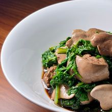 💫お湯ぽちゃ放置　鶏レバーと春菊のバルサミコ醤油