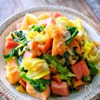 春野菜のにんにくバター炒め♩炒めるだけの簡単副菜