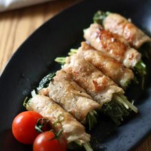しゃきっと爽やか！水菜の肉巻きポン酢だれ