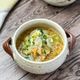 《豆苗と玉ねぎのスープ》レンジで簡単！