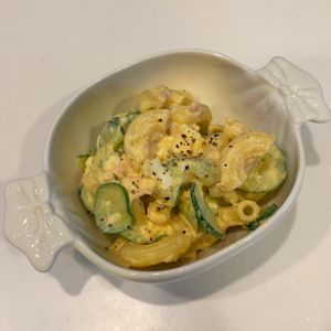 みわの作ってみた!投稿(玉子とツナマヨのとろとろこってりマカロニサラダ😘🥗)
