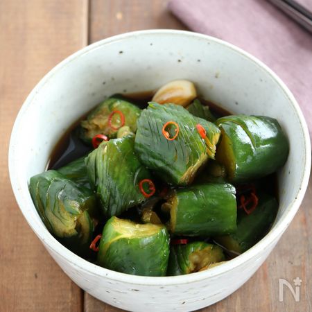 ポリポリ止まらない 蛇腹きゅうりのにんにく醤油漬け By 神田えり子 レシピサイト Nadia ナディア プロの料理家のおいしいレシピ