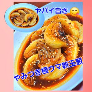サトちゃんの作ってみた!投稿(【やみつき極ウマ新玉ねぎ】作業10分！ご飯が止まらないおかず)