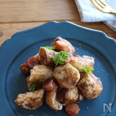 里芋と長芋のホットサラダ～バルサミコソース～