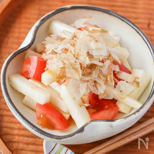 和えるだけ!【トマトと長芋のだし醤油和え】