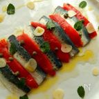 イワシとパプリカのマリネ　ミント風味