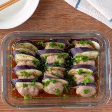 【レンジで7分】ご飯が進む!なすとひき肉の重ね蒸し