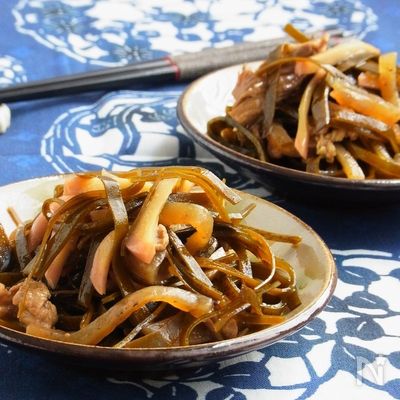 ご飯がすすむ沖縄料理 * クーブイリチー(昆布の炒め煮)