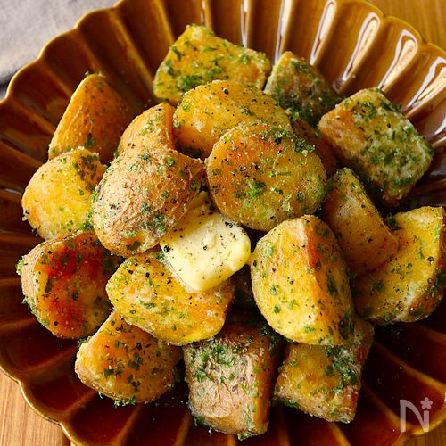 10分で完成！【のり塩バターポテト】揚げずにカリホク食感♩