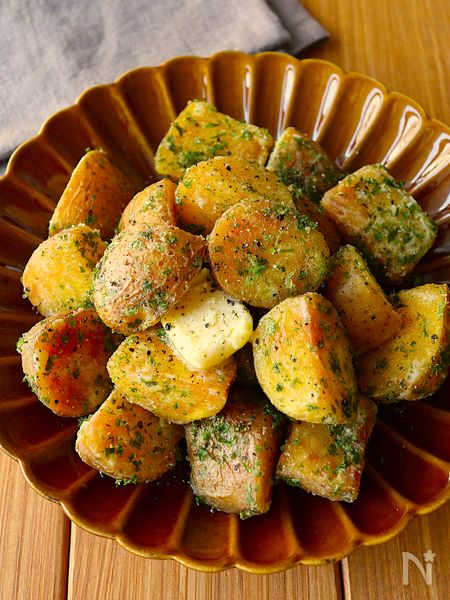 10分で完成！【のり塩バターポテト】揚げずにカリホク食感♩