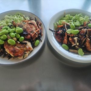 はるにゃんこの作ってみた!投稿(【しそひじきあんかけ豆腐バーグ】ふわふわ柔らか♡栄養満点)