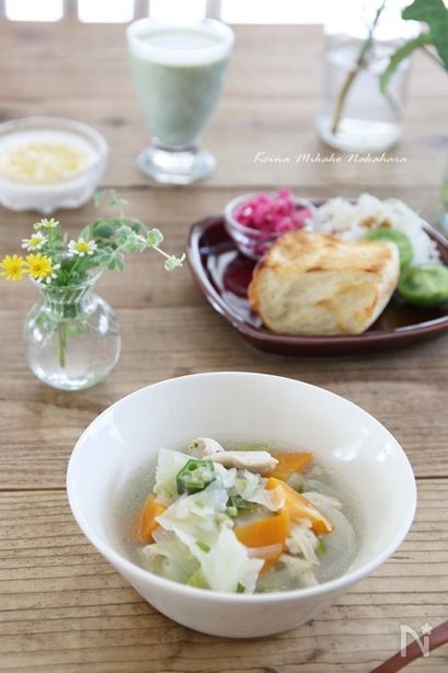 圧力鍋で塩鶏と野菜のとろとろスープ