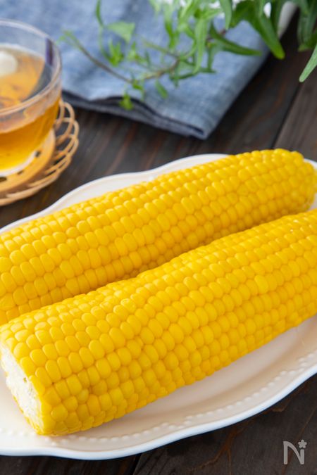 レンジで簡単！とうもろこしの茹で方完成