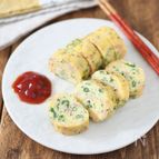 ベーコンとパセリのチーズ入り洋風玉子焼き【低糖質・砂糖なし】