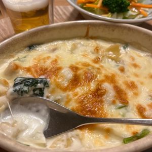 あっきーの作ってみた!投稿(【鶏肉とほうれん草のマカロニグラタン】マカロニ別ゆで不要♪)