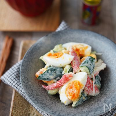 和えるだけで美味♪「大人のカニカマタルタルサラダ」