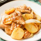 豚肉とじゃがいもの【照り焼きマスタード】