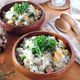 菜の花の簡単洋風混ぜご飯。