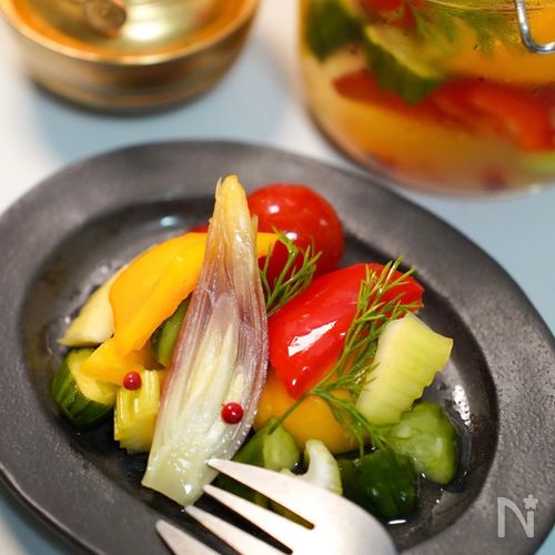 ピクルス液はかんたん酢だけ‼︎『夏野菜ピクルス』