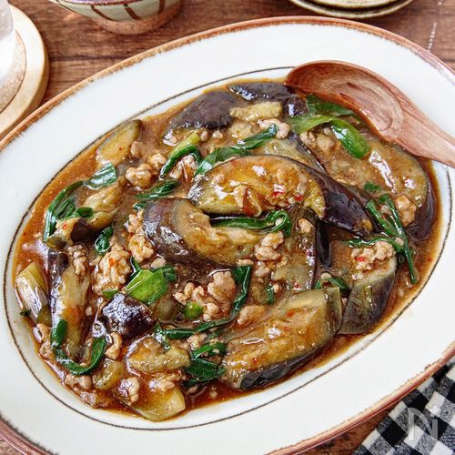 【なすとひき肉のとろうま味噌煮】コク旨!ご飯がすすむ!
