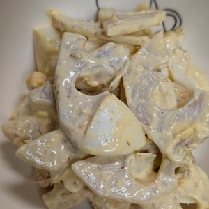 かめちゃん🐢の作ってみた!投稿(れんこんとゆで卵の和風ごまおかかマヨサラダ)