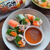 おろしだれでいただく！冷しゃぶと水菜の生春巻きの工程4