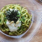 めんつゆで和風ジェノベーゼうどん