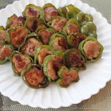 冷凍ストック！豚こま肉詰めピーマン