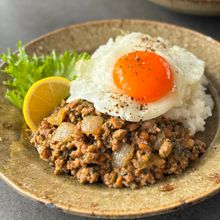 美味しく腸活♪【納豆と青のりのガパオライス】