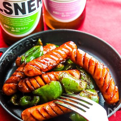 【バル風ソーセージ炒め】お手軽BBQソースがたまらない
