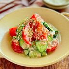 トマトときゅうりとツナの塩麹サラダ