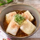 外カリッ中とろ〜り♪揚げ出し餅│大根おろしでさっぱり