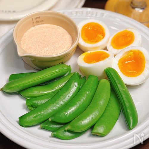 【スナップエンドウと卵のたらマヨディップ】子どももパクパク♪