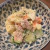 たりおの作ってみた!投稿(わが家の定番ポテトサラダ│水っぽくならない♪ホクホク具沢山)