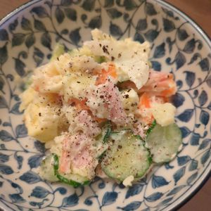 たりおの作ってみた!投稿(わが家の定番ポテトサラダ│水っぽくならない♪ホクホク具沢山)