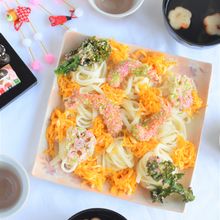 *花咲く天ぷらつけうどん*
