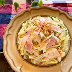 【食材3つ】レンジで簡単♪
ハムとキャベツの胡麻マヨポン