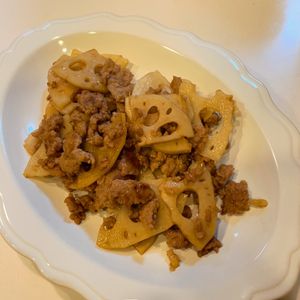 みわの作ってみた!投稿(5分で完成♡『ひき肉と蓮根のポン酢炒め』ご飯も進む！！)