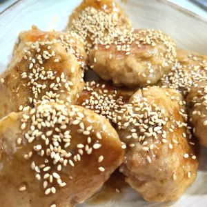 みー助の作ってみた!投稿(ふわもちシャッキリ♪『れんこんつくねの甘辛照り焼き』)