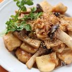 ご飯が進む！しっとり柔らか鶏むね肉と長芋とエリンギの照り焼き