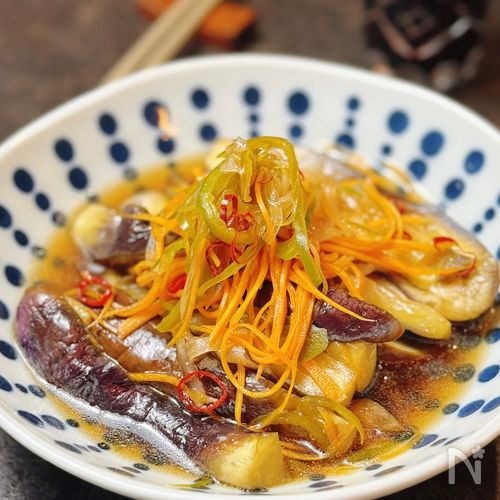 【野菜たっぷり茄子の南蛮漬け】電子レンジでカンタン!