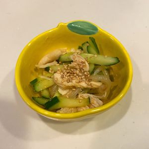 みわの作ってみた!投稿(きゅうりともやしとささみのさっぱり和え)